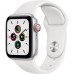 Apple Watch SE GPS + Cellular 40mm Silver Aluminium Case With White Sport Band MYEF2