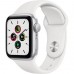 Apple Watch SE GPS 40mm Silver Aluminum Case With White Sport Band MYDM2