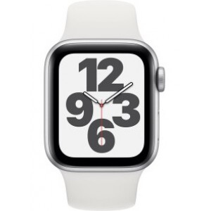 Apple Watch SE GPS 40mm Silver Aluminum Case With White Sport Band MYDM2
