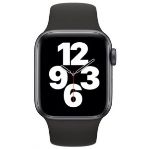 Apple Watch SE GPS 40mm Space Gray Aluminum Case With Black Sport Band MYDP2