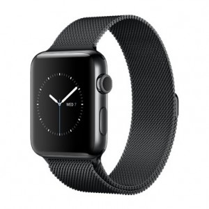 Apple Watch Series 2 38mm Space Black Stainless Steel Case With Space Black Milanese Loop MNPE2