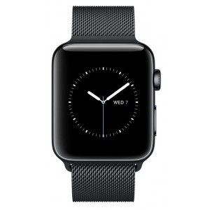 Apple Watch Series 2 38mm Space Black Stainless Steel Case With Space Black Milanese Loop MNPE2