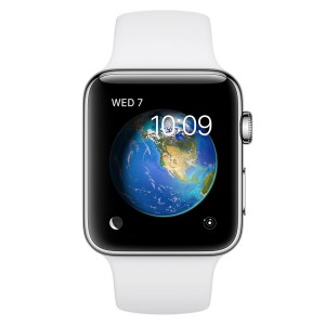 Apple Watch Series 2 38mm Stainless Steel Case With White Sport Band MNP42