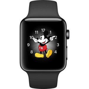 Apple Watch Series 2 42mm Black Stainless Steel Case With Black Sport BandMP4A2