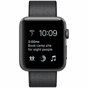 Apple Watch Series 2 42mm Space Gray Aluminum Case With Black Woven Nylon Band MP072