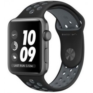 Apple Watch Series 2 Nike+ 38mm Space Gray Aluminum Case With Black/Cool Gray Nike Sport Band MNYX2