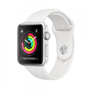 Apple Watch Series 3 38mm GPS Silver Aluminium Case with White Sport Band MTEY2