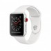 Apple Watch Series 3 GPS + LTE 38mm Silver Aluminum Case with White Sport Band MTGG2