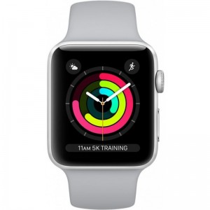 Apple Watch Series 3 GPS + LTE 38mm Silver Aluminum Fog Sport MQJN2