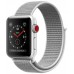 Apple Watch Series 3 GPS + LTE 38mm Silver Aluminum With Seashell Sport Loop MQJR2