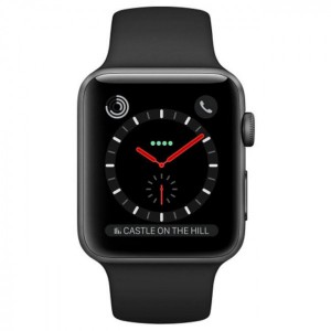 Apple Watch Series 3 GPS + LTE 38mm Space Black Stainless Steel Case With Black Sport BandMQJW2