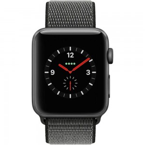 Apple Watch Series 3 GPS + LTE 38mm Space Gray Aluminum Dark Olive Sport MQJT2