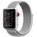 Apple Watch Series 3 GPS + LTE 42mm Silver Aluminum Case With Seashell Sport Loop MQKQ2