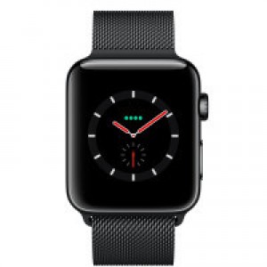 Apple Watch Series 3 GPS + LTE 42mm Space Black Stainless Steel Case With Milanese Black MR1L2