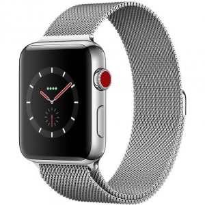 Apple Watch Series 3 GPS + LTE 42mm Stainless Steel Case With Milanese Loop MR1J2