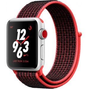 Apple Watch Series 3 Nike+ GPS + LTE 38mm Silver Aluminum Bright Crimson/Black Sport MQL72