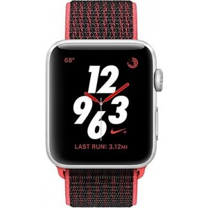 Apple Watch Series 3 Nike+ GPS + LTE 38mm Silver Aluminum Bright Crimson/Black Sport MQL72