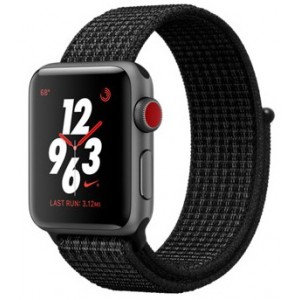 Apple Watch Series 3 Nike+ GPS + LTE 38mm Space Gray Aluminium Case With Black/Pure Platinum MQL82