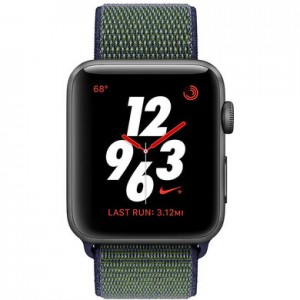 Apple Watch Series 3 Nike+ GPS + LTE 38mm Space Gray Aluminum with Mig Fog Sport Loop MQLA2