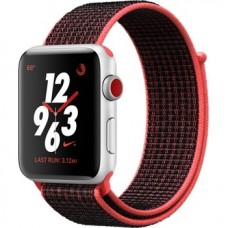 Apple Watch Series 3 Nike+ GPS + LTE 42mm Silver Aluminum Bright Crimson/Black Sport MQLE2