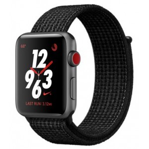 Apple Watch Series 3 Nike+ GPS + LTE 42mm Space Gray Aluminum Case With Black/Pure Platinum MQLF2