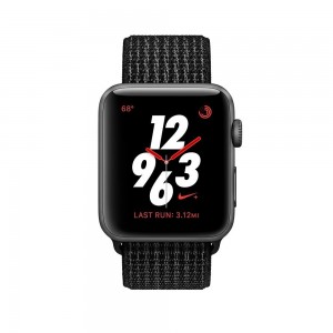 Apple Watch Series 3 Nike+ GPS + LTE 42mm Space Gray Aluminum Case With Black/Pure Platinum MQMH2