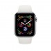 Apple Watch Series 4 GPS + Cellular 40mm Stainless Steel Case with White Sport Band MTUL2
