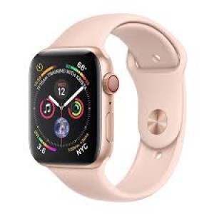 Apple Watch Series 4 GPS + Cellular 44mm Gold Aluminum Case with Pink Sand Sport Band MTVW2