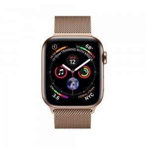 Apple Watch Series 4 GPS + Cellular 44mm Gold Stainless Steel Case with Gold Milanese Loop MTX52