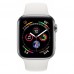 Apple Watch Series 4 GPS + Cellular 44mm Polished Stainless Steel with White Sport Band MTX02