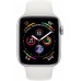 Apple Watch Series 4 GPS + Cellular 44mm Silver Aluminum Case with White Sport Band MTUU2