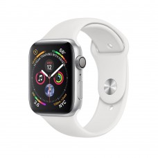 Apple Watch Series 4 GPS + Cellular 44mm Silver Aluminum Case with White Sport Band MTVR2