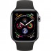Apple Watch Series 4 GPS + Cellular 44mm Space Black Stainless Steel Case Black Sport Band MTV52