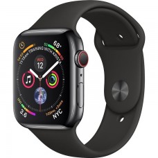 Apple Watch Series 4 GPS + Cellular 44mm Space Black Stainless Steel Case Black Sport Band MTX22