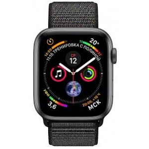 Apple Watch Series 4 GPS 40mm Space Gray Aluminum Case with Black Sport Loop MU672