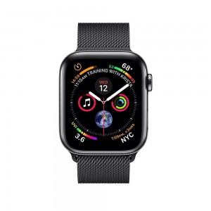 Apple Watch Series 4 GPS 44mm Space Black Stainless Steel with Space Black Milanese Loop MTV62