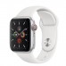 Apple Watch Series 5 GPS + Cellular 40mm Silver Aluminum Case With White Sport Band MWWN2/MWX12