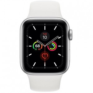 Apple Watch Series 5 GPS + Cellular 40mm Silver Aluminum Case With White Sport Band MWWN2/MWX12