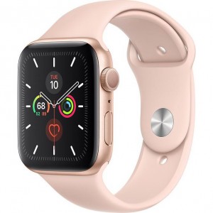 Apple Watch Series 5 GPS + Cellular 44mm Gold Aluminum Case with Pink Sand Sport Band MWW02/MWWD2