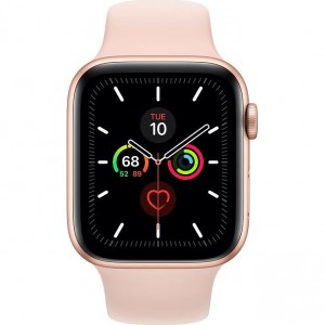 Apple Watch Series 5 GPS + Cellular 44mm Gold Aluminum Case with Pink Sand Sport Band MWW02/MWWD2