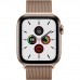 Apple Watch Series 5 GPS + Cellular 44mm Gold Stainless Steel Case With Gold Milanese Loop MWW62