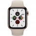 Apple Watch Series 5 GPS + Cellular 44mm Gold Stainless Steel Case With Stone Sport Band MWWH2
