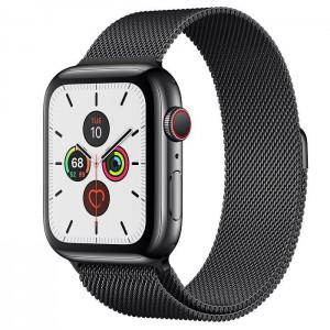Apple Watch Series 5 GPS + Cellular 44mm Space Black Stainless Steel Case with Space Black (MWW82)