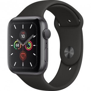 Apple Watch Series 5 GPS + Cellular 44mm Space Gray Aluminum Case with Black Sport Band MWW12/MWWE2