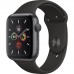 Apple Watch Series 5 GPS + Cellular 44mm Space Gray Aluminum Case with Black Sport Band MWW12/MWWE2