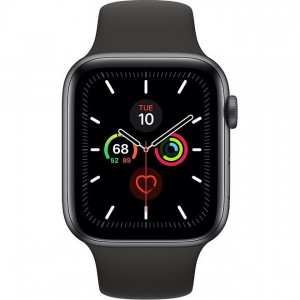 Apple Watch Series 5 GPS + Cellular 44mm Space Gray Aluminum Case with Black Sport Band MWW12/MWWE2