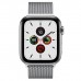 Apple Watch Series 5 GPS + Cellular 44mm Stainless Steel Case with Milanese Loop MWW32