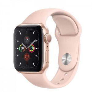 Apple Watch Series 5 GPS 40mm Gold Aluminum Case With Pink Sand Sport Band MWV72