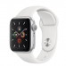 Apple Watch Series 5 GPS 40mm Silver Aluminum Case with White Sport Band MWV62