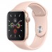 Apple Watch Series 5 GPS 44mm Gold Aluminum Case with Pink Sand Sport Band MWVE2